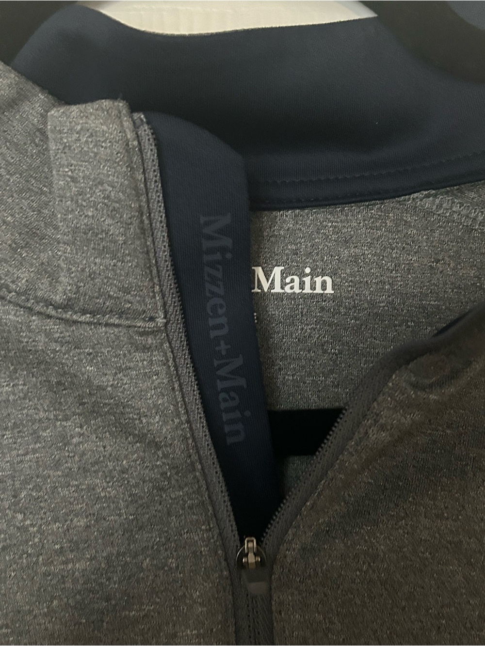 Mizzen + Main Pullover Men Grey Quarter Zip XL Casual Outdoor - Picture 3 of 6
